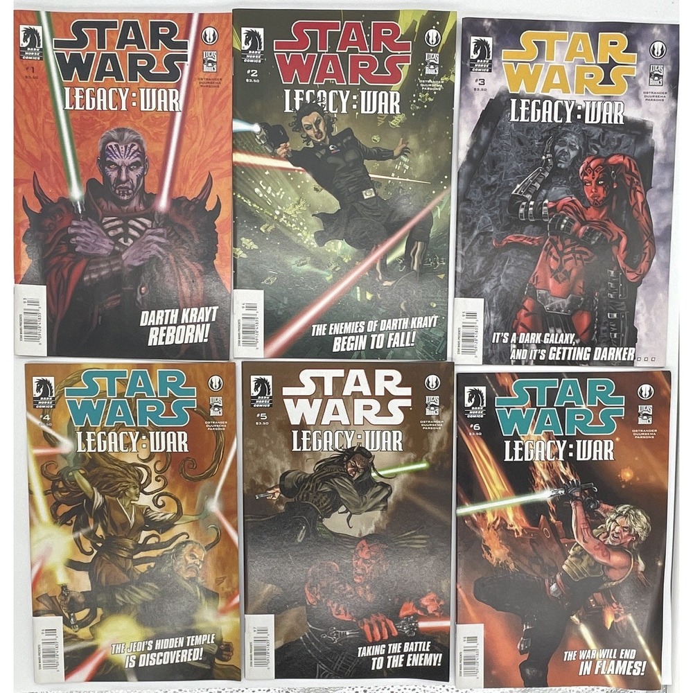 Star Wars Legacy War #1-6 Complete NEWSTAND Set Dark Horse Darth Krayt Seq 93-98